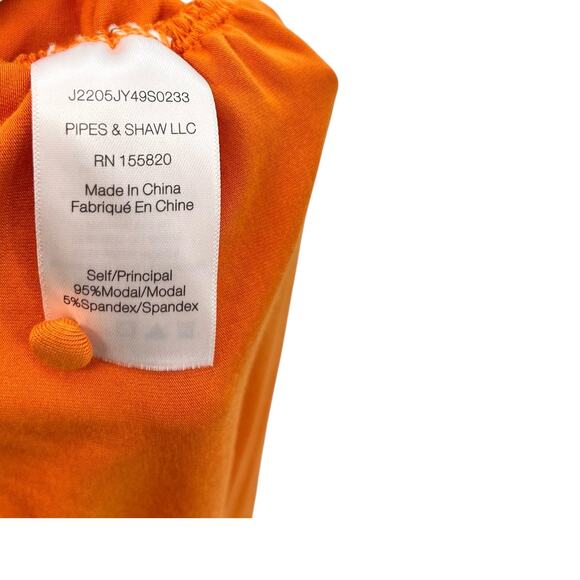 Veronica Beard Leyla Top Halter Neck Sleeveless Jersey Orange Size XS - Picture 14 of 14